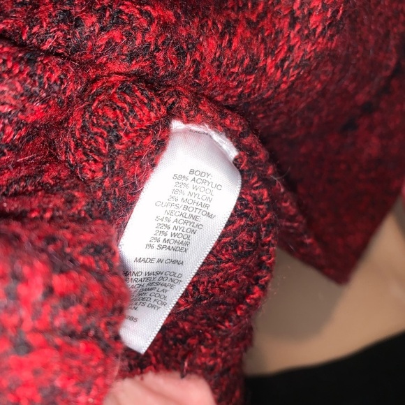 Express red Aztec wool blend sweater women’s XS - Picture 5 of 5